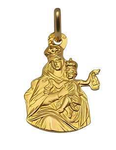 Medalla  Virgen del Carmen Busto - Oro Amarillo 18k