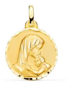 Medalla  Virgen niña - Oro Amarillo 18k