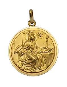 Medalla Santa Lucia - Oro Amarillo 18k