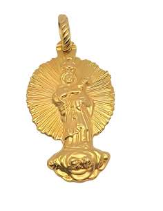 Medalla Virgen Loreto Busto - Oro Amarillo 18k