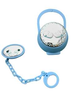 Set Infantil Portachupetes con Pinza Zapatitos Azules - Eventi 54538/02C