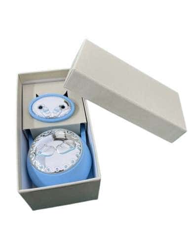 Set Infantil Portachupetes con Pinza Zapatitos Azules - Eventi 54538/02C