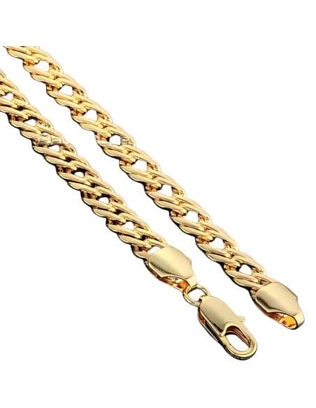Cadena Caballero doble Rombo de oro - Oro amarillo 18k