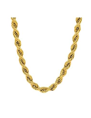 Cadena de Oro trenzada o Cordón Salomónico Unisex  - Oro Amarillo 18K