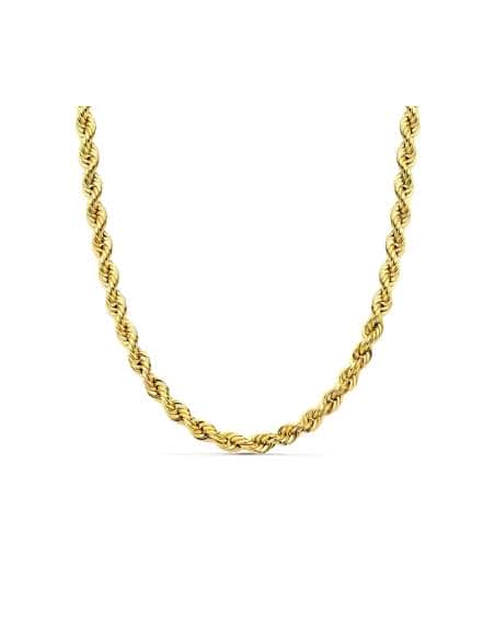 Cadena de Oro trenzada o Cordón Salomónico Unisex  - Oro Amarillo 18K