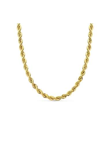 Cadena de Oro trenzada o Cordón Salomónico Unisex  - Oro Amarillo 18K