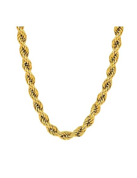 Cadena de Oro trenzada o Cordón Salomónico Unisex  - Oro Amarillo 18K