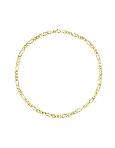 Cadena Caballero eslabón 3x1 - Oro Amarillo 18k