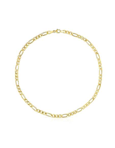 Cadena Caballero eslabón 3x1 - Oro Amarillo 18k