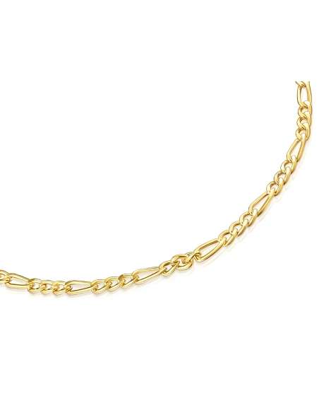 Cadena Caballero eslabón 3x1 - Oro Amarillo 18k