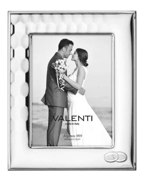 Marco de fotos Boda Alianzas con Textura a Exagonos - Valenti 52138/5L