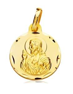 Medalla Corazón de Jesús  - Oro Amarillo 18K