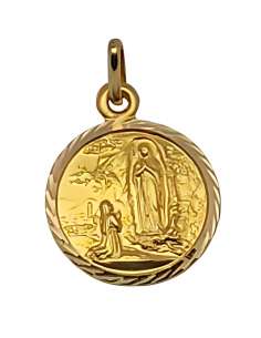 Medalla Santa Lourdes - Oro Amarillo 18K