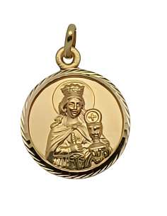 Medalla Santa Barbara - Oro Amarillo 18K