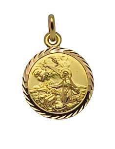 Medalla San Pascual Bailón- Oro Amarillo 18k