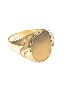 Sello de oro para caballero hueco - Oro Amarillo 18K