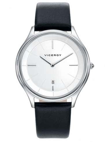 Reloj para Hombre Clásico con Esfera Blanca y Correa de Piel Negra - Viceroy 471045-07