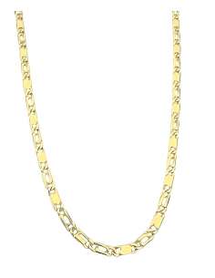 Cadena Caballero Ojo de Perdiz 1x1 de Oro - Oro Amarillo 18k