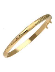 Pulsera para Mujer Media Caña de Oro - Oro amarillo 18K
