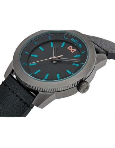 Reloj para Hombre Party Time con Esfera Azul y Correa de Piel Negra - Mark Maddox HC0102-57