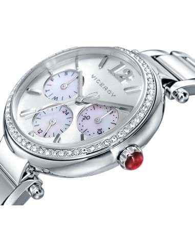 Reloj para Mujer de Acero con Bisel de Circonitas y Esfera Multifunción - Viceroy 471056-15