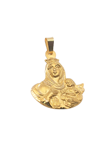 Medalla en Busto de la virgen del Carmen 32 x 29mm