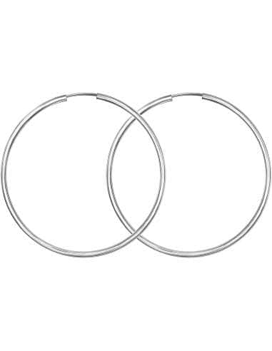 Pendientes para Mujer Oro Blanco Aro 52mm circunferencia - Oro Blanco 18k