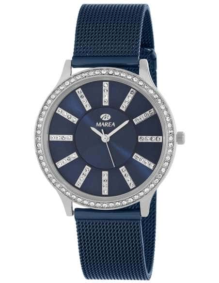 Reloj para Mujer con Correa Azul de Malla y Esfera con Circonitas - Marea B41265/5