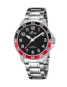 Pack Reloj y Complementos para niño Esfera en negro y rojo con pulsera de acero - Lotus 18786/3