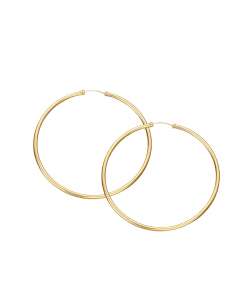 Pendientes para Mujer en Oro Aro caña 30mm de diámetro - Oro amarillo 18K