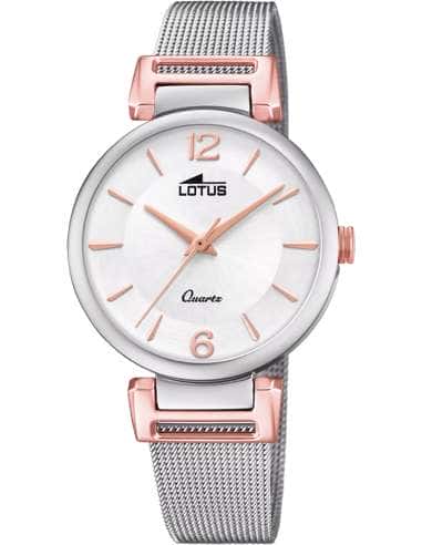 Reloj para Mujer con Correa de Malla con detalles en Rose y Plata - Lotus 18647/2