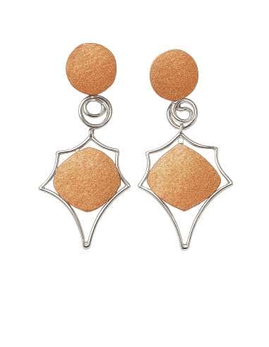 Pendientes para mujer de oro rosa mate y blanco - Oro Rosa y Blanco 18K