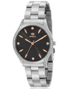 Reloj para Mujer con Esfera negra con detalles oro rosé y circonitas - Marea B41343/2