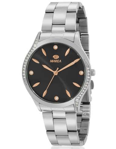 Reloj para Mujer con Esfera negra con detalles oro rosé y circonitas - Marea B41343/2