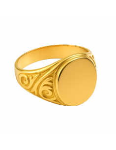 Sello de Oro para caballero Hueco- Oro Amarillo 18k