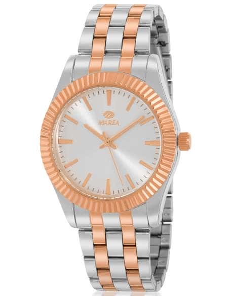 Reloj para Mujer con bisel bicolor y esfera blanca - Marea B21197/5