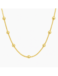 Cadena Veneciana de Bolitas de oro - Oro Amarillo 18k