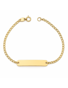 Pulsera Esclava infantil en oro cadena barbada - Oro Amarillo 18K