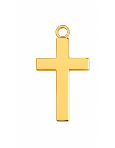 Colgante Cruz Oro Charm Suelto para Pendientes de Aro - Oro Amarillo