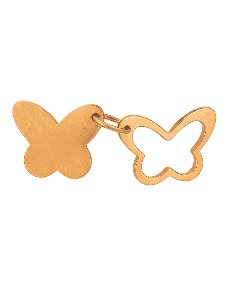 Colgante de oro  con forma de mariposa en dos piezas - Oro amarillo 18K