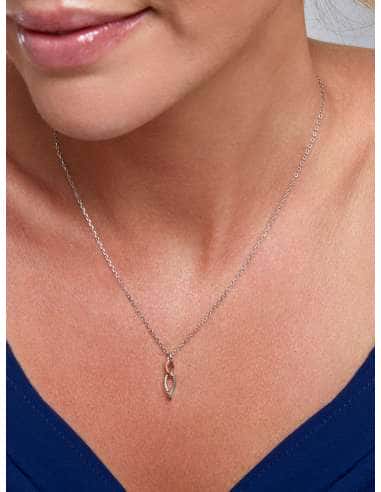 Collar para Mujer de plata  Óvalos Entrelazados - Marea D03207/AV