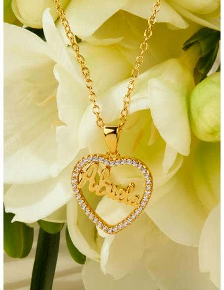 Collar para Mujer de plata corazón Abuela con Circonitas - Marea D02607/BC