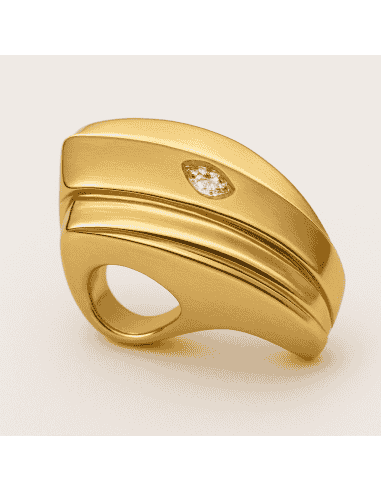 colgantes modernos oro 18k, colgantes geométricos con circonita, colgante oro elegante, joya diseño actual, colgante oro con pie