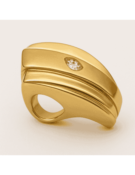 colgantes modernos oro 18k, colgantes geométricos con circonita, colgante oro elegante, joya diseño actual, colgante oro con pie