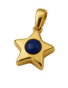 Colgante en oro con Forma de Estrella y  Piedra Lapislázuli - Oro Amarillo 18K