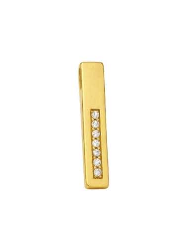 Colgante en oro Forma de Barra Vertical con Circonitas - Oro Amarillo 18K
