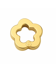 Colgante en Oro con Forma de Flor Calada y Grabado Decorativo - Oro Amarillo 18K