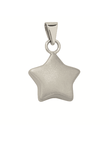 Colgante en oro blanco Forma de Estrella  - Oro Blanco 18K