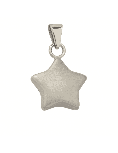 Colgante en oro blanco Forma de Estrella  - Oro Blanco 18K