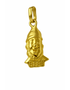 Colgante de Oro con Figura Infantil y Grabado "BEBÉ" - Oro Amarillo 18K
